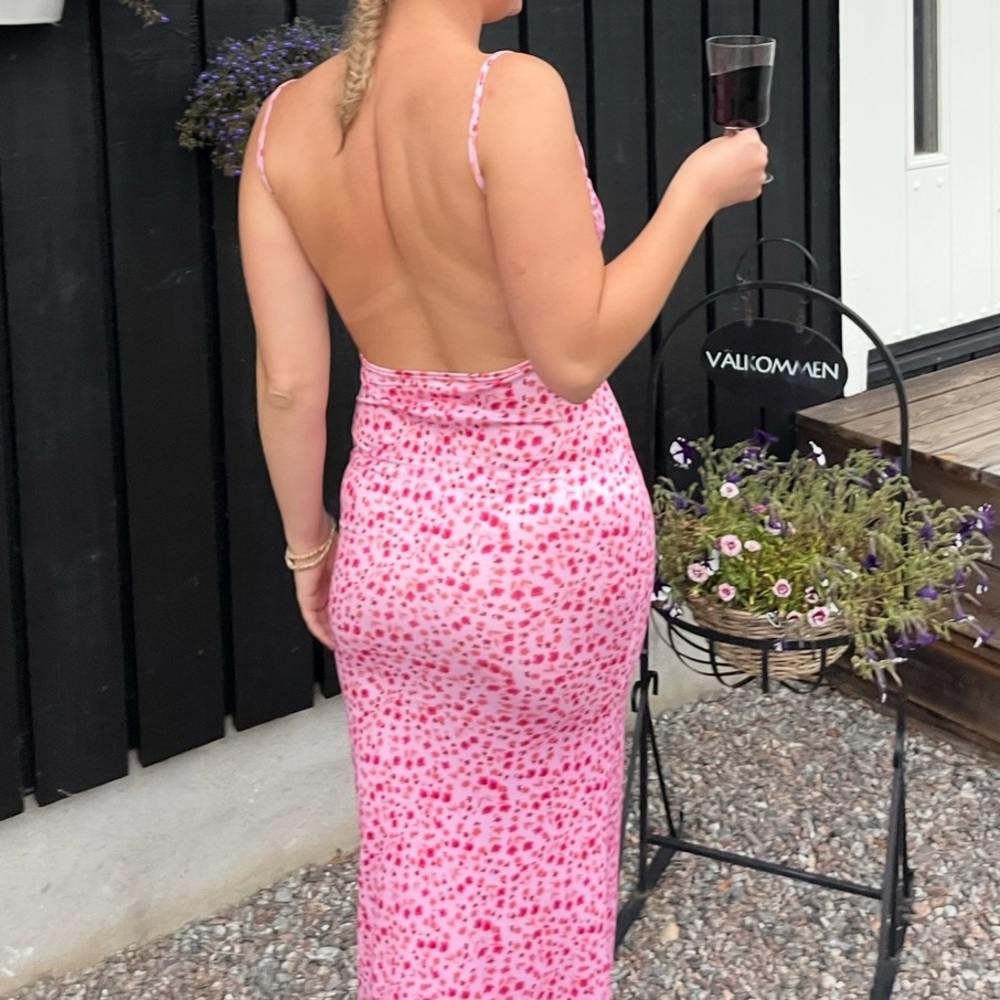 Pink Floral Maxi Dress